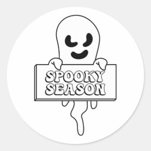 Spooky Season Boo Ghost Classic Round Sticker