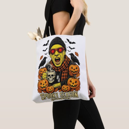 Spooky Season Coffee Chills Repeat Halloween Tote Bag