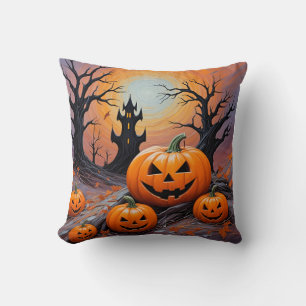 Spooky Season Comfort: Halloween Throw Pillow