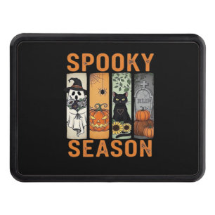 Spooky Season – Cute Ghost, Black Cat, Pumpkin & H Hitch Cover