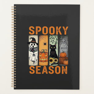 Spooky Season � Cute Ghost, Black Cat, Pumpkin & H Planner