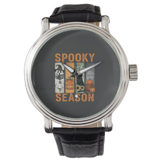 Spooky Season � Cute Ghost, Black Cat, Pumpkin & H Watch