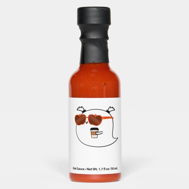 Spooky Season Cute Ghost Classic T-Shirt Hot Sauces (Front)