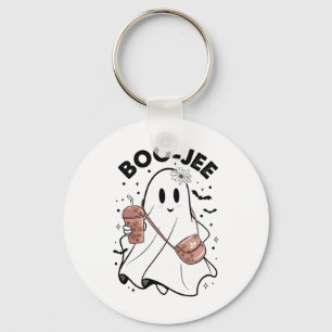 Spooky Season Cute Ghost Halloween Costume Boujee Keychain