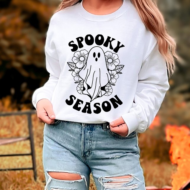 Spooky Season Cute Ghost Halloween Sweatshirt (Creator Uploaded)