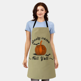 Spooky season fall yall apron