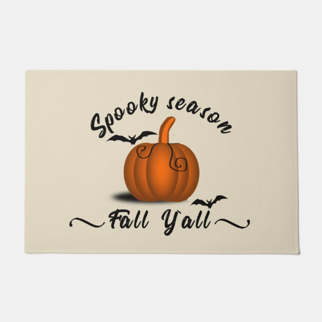 Spooky season fall yall doormat (Front)