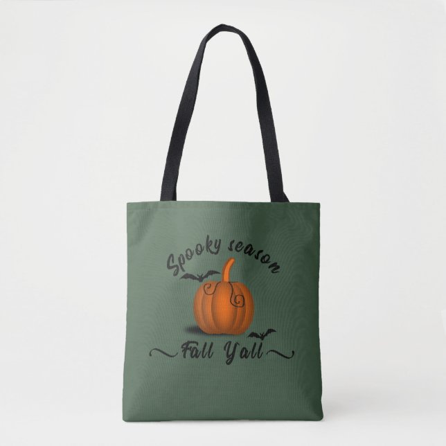 Spooky season fall yall tote bag (Front)