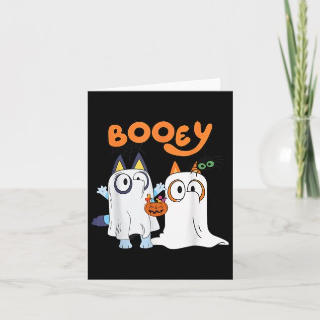 Spooky Season Funny Ghost Booey Halloween For Men  Card (Front)