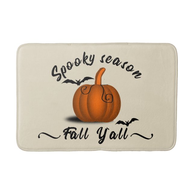 Spooky season funny Halloween Bath Mat (Front)