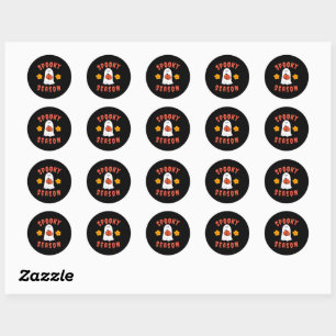 Spooky Season Ghost Classic Round Sticker