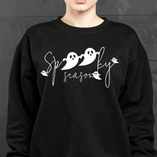 Spooky Season Ghost Silhouettes Modern Halloween Sweatshirt