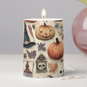 Spooky Season Glow – Halloween Pillar Candle