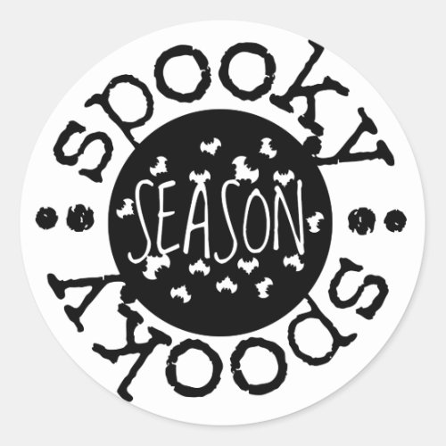 Spooky Season Halloween Bat Halloween Party Classic Round Sticker