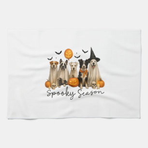 Spooky Season Halloween Dog Kitchen Towel