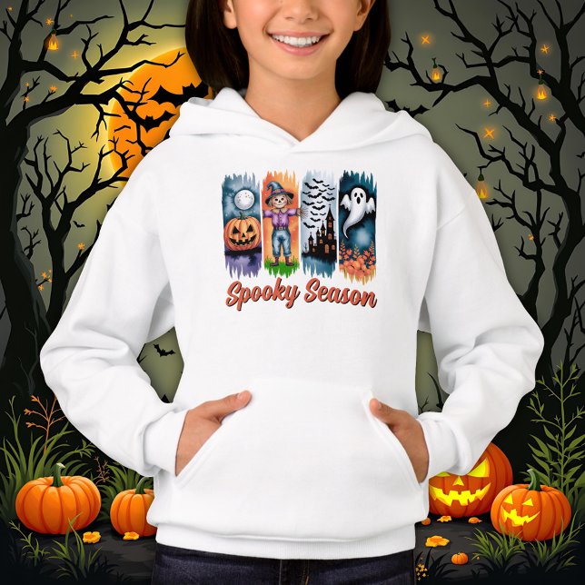 Spooky Season Halloween Fall Autumn Brush Strokes Hoodie (Creator Uploaded)