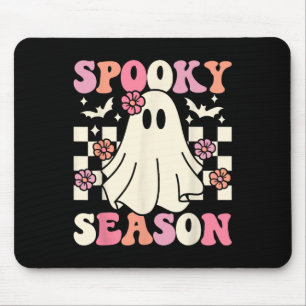 Spooky Season Halloween Ghost Costume Retro Groovy Mouse Pad