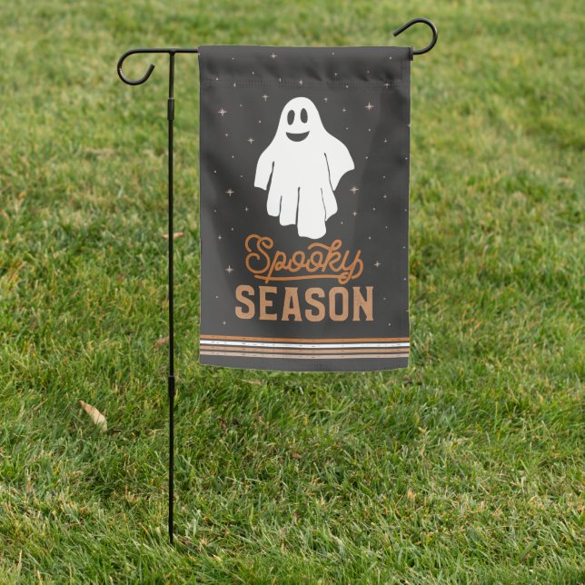 Spooky Season Halloween Ghost  Garden Flag (In SItu)