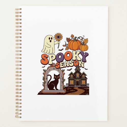 Spooky Season Halloween Ghost Pumpkin Black Cat Ha Planner