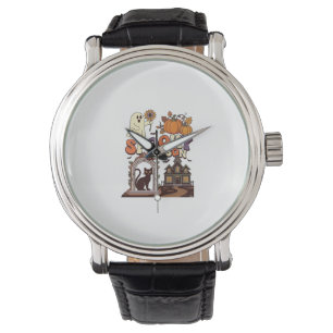 Spooky Season Halloween Ghost Pumpkin Black Cat Ha Watch