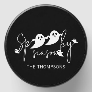 Spooky Season Halloween Ghosts And Custom Name Mini Candle Favors