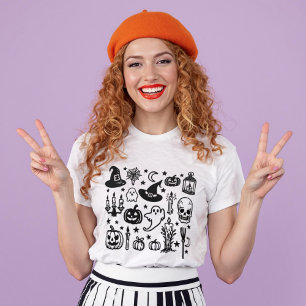 Spooky Season Halloween Ghosts and Pumpkins T-Shirt