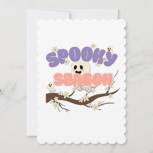 Spooky Season Halloween Greeting Card (Back)