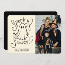 Spooky Season Halloween Photo Card