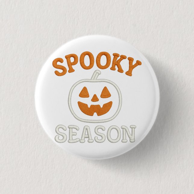 Spooky Season Halloween Pumpkin Patch Button (Front)