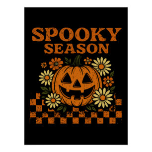 Spooky Season Halloween Pumpkin Poster
