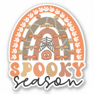 Spooky Season Halloween Rainbow Fall Sticker