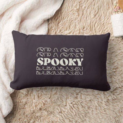 Spooky Season Halloween Saying Fall Lumbar Pillow