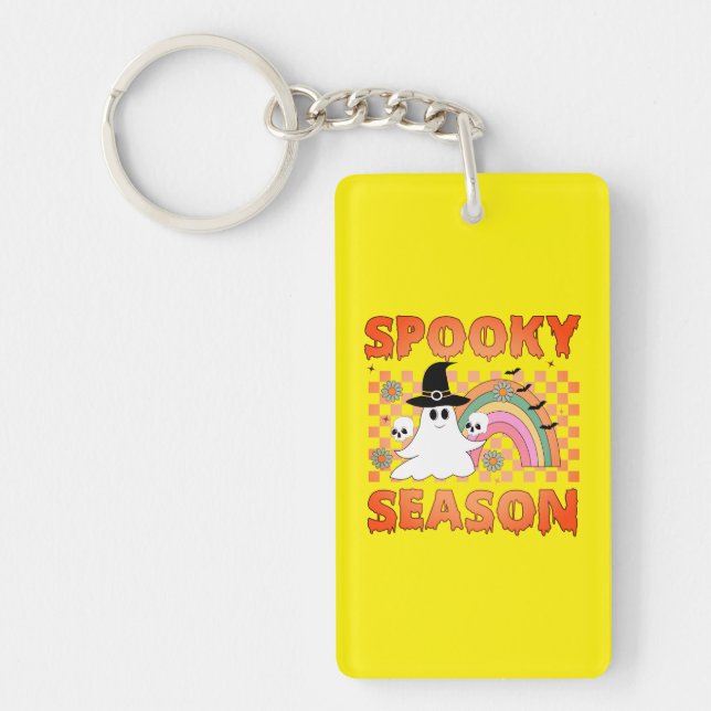 Spooky Season Halloween Vibes-45634 Keychain (Front)