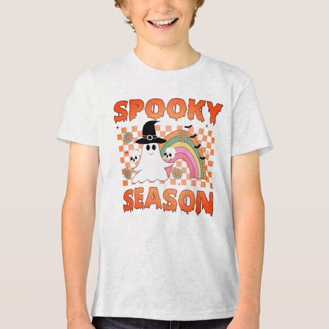 Spooky Season Halloween Vibes-45634 Tri-Blend Shirt (Front)