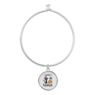 spooky season Happy Halloween Bangle Bracelet