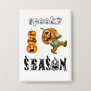 spooky season  Happy Halloween  Button