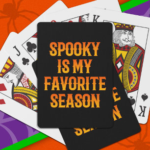 Spooky Season Happy Halloween Funny Halloween Poker Cards