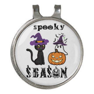 spooky season Happy Halloween Golf Hat Clip