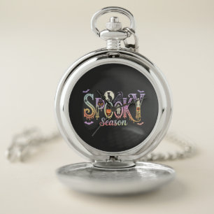 Spooky Season Iridescent Halloween Pocket Watch