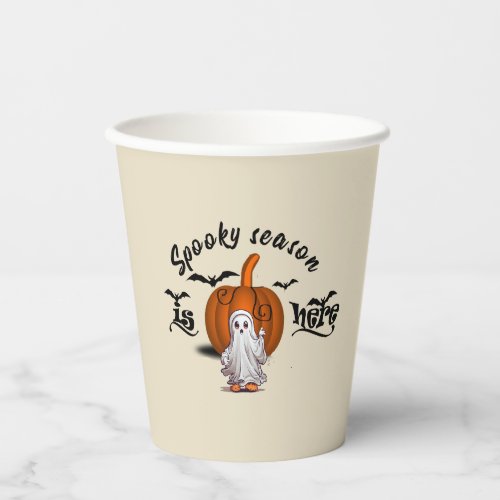 Spooky season is here funny halloween paper cups