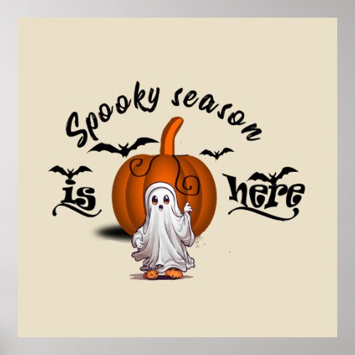 Spooky season is here funny halloween poster