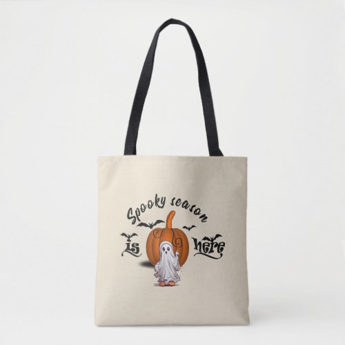 Spooky season is here funny halloween tote bag