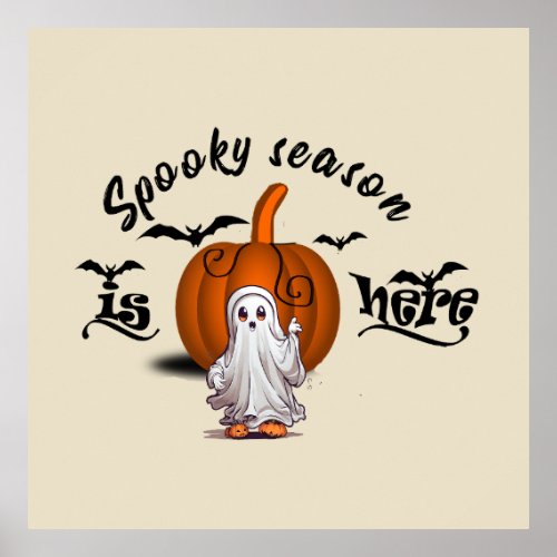 Spooky season is here halloween poster