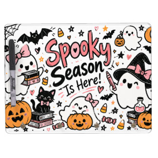 Spooky Season Is Here Halloween Whiteboard Doodle