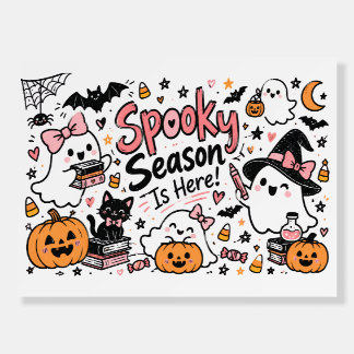 Spooky Season Is Here Halloween Whiteboard Doodle Foam Board