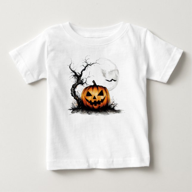 spooky season pumpkin baby T-Shirt (Front)