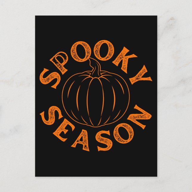 Spooky Season Pumpkin  Postcard (Front)