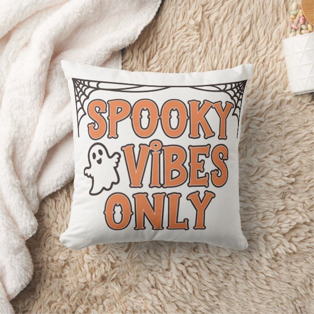 Spooky Season Quotes Throw Pillow (Blanket)