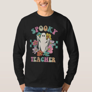 Spooky Season Retro Spooky Teacher Halloween Costu T-Shirt