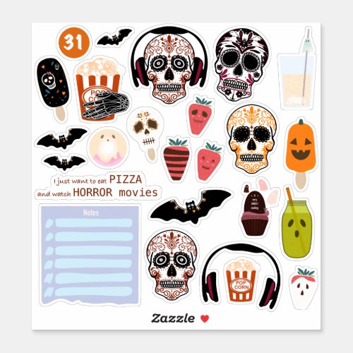 Spooky Season Set of Halloween Stickers